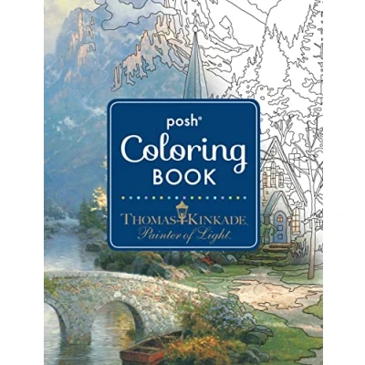 Afbeelding van Posh Adult Coloring Book: Thomas Kinkade Designs for Inspiration &amp; Relaxation: 14