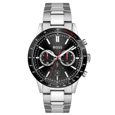 Afbeelding van BOSS HB1513922 ALLURE Heren Horloge Mineraalglas Roestvrijstaal Zilverkleurig 44 mm breed 4.4 cm lang Quartz Vouw/Vlindersluiting