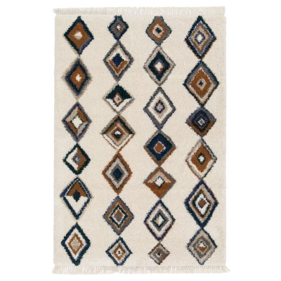 Afbeelding van Berber Vloerkleed Atlas Nomad Bruin/blauw 160x230 Cm