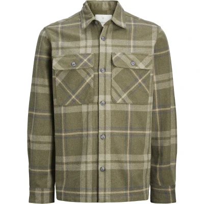 Afbeelding van JACK &amp; JONES Plus Size geruit regular fit overhemd JPRRAYMOND groen