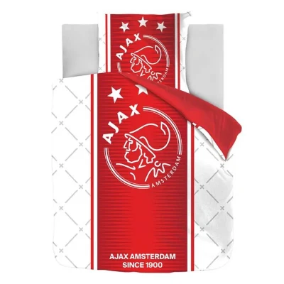 Afbeelding van Ajax dekbedovertrek wit rood