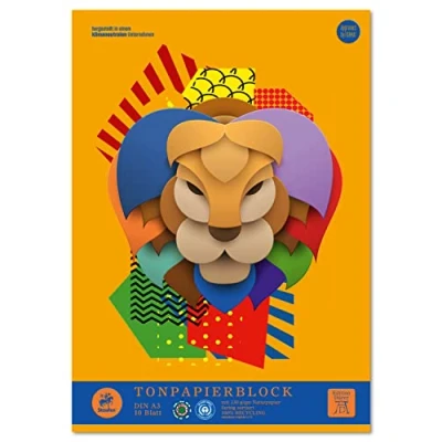 Afbeelding van Staufen Edition Dürer Gekleurd papierblok DIN A3, 10 vellen, premium wit 130g/m² gerecycled papier, kleuren gesorteerd, 1 stuk