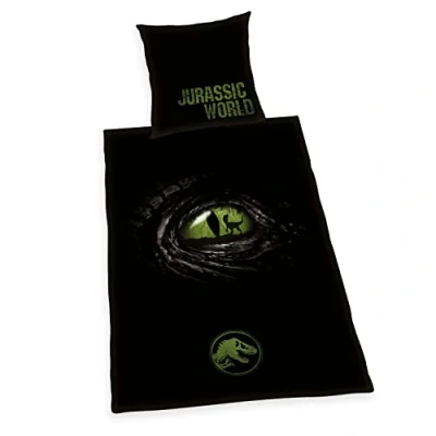 Afbeelding van Jurassic World Tweezijdig te gebruiken overtrekset met een geweldig motief (2 delig)