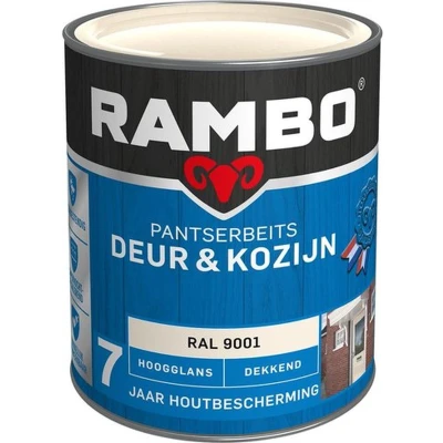 Afbeelding van Rambo Pantserbeits Deur &amp; Kozijn Dekkend Hoogglans RAL 9001