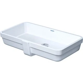 Afbeelding van Duravit vero air inbouwwastafel 635 mm wit hoogglans zonder kraangat overloop 0384600000
