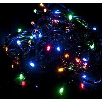 Afbeelding van LED Kerstverlichting, 10 Meter, 100 Lampjes, IP44, RGB Multicolor