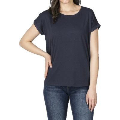 Afbeelding van DENIMFY Dames Top DFSophie regular fit Blauw XXL Ronde Hals Volwassenen