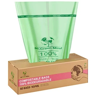 Afbeelding van Mr. Green Mind 100% biologische afvalzakken 40/45 liter 60 stuks Incl. dispenser