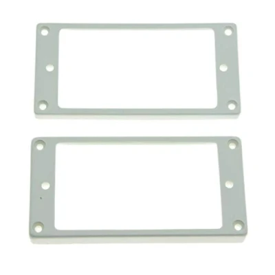 Afbeelding van KAISH Set van 2 Witte Humbucker Pickup Ring Flat Base Bottom Frame past Epiphone LP Gitaar