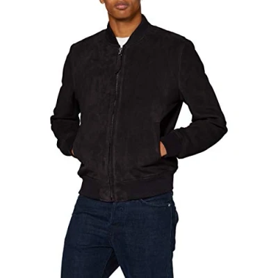 Afbeelding van Schott Nyc Leren jas voor heren, Marine., M