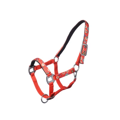 Afbeelding van MHS Halster &quot;Flower Power&quot; Mini Jaarling Rood