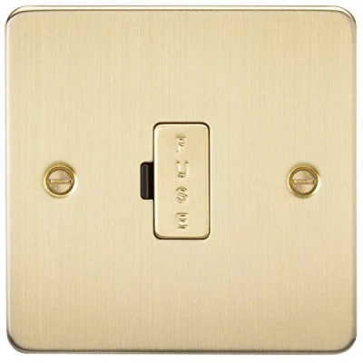 Afbeelding van Knightsbridge FP6000BB Geborsteld Messing FPAV6000BB Vlakke Plaat 13A Gesmolten Spureenheid, 230 V