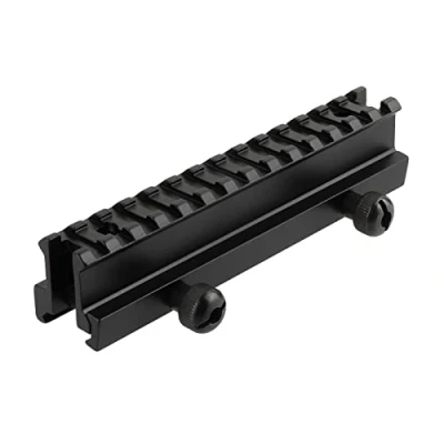 Afbeelding van ToopMount Geweerverhoger basisbevestiging 20 mm Weaver Picatinny Rail aluminiumlegering met 14 railsleuven, volledig metalen scoopmontagebasis QD moer