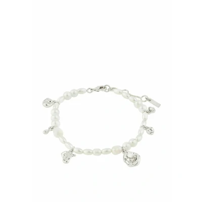 Afbeelding van Pilgrim Intent Pearl Armband, Dames, Maat: One Size, Silver plated
