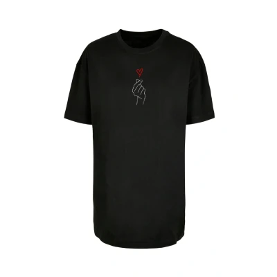 Afbeelding van Merchcode K Heart Boyfriend Tshirt print, Dames, Maat: 4XL, Black