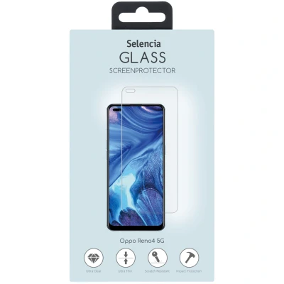 Afbeelding van Screenprotector Oppo Reno4 5G: Selencia Gehard Glas