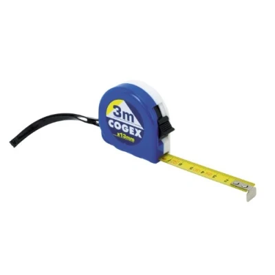 Afbeelding van Cogex 46124 meetlint behuizing van 2 materialen met vergrendeling 13 mm x 3 m