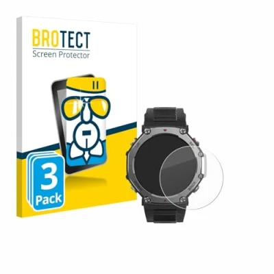 Afbeelding van BROTECT Glas Screen Protector voor Huami Amazfit T Rex 3 (3 Stuks) Schermbeschermer [9H Hardheid, Beschermglas Folie niet Gehard Glas]