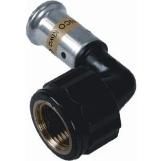 Afbeelding van Henco Press Gas perskoppeling knie 26 x 3/4 pers binnendraad