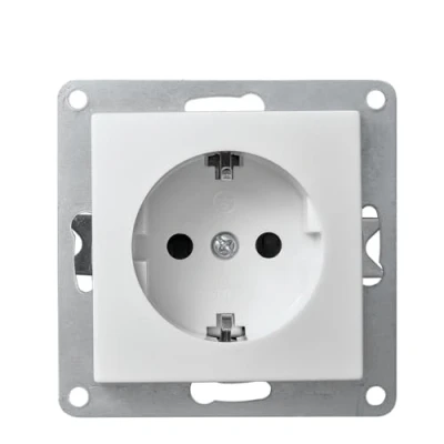 Afbeelding van MC POWER Veiligheidscontactdoos FLAIR 250V /16A, inbouw, insteekbescherming, antraciet, mat