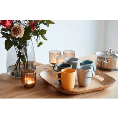 Afbeelding van Point Virgule PLA Mok 450 Ml Lichtgrijs Grijs Glazen &amp; Bekers