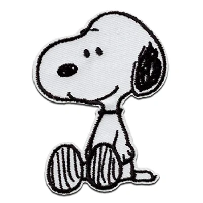 Afbeelding van Mono Quick Peanuts © Snoopy Lapjes Appliqués overdrukplaatjes Applicaties opnaaien opstrijken Lap Patches, Maat: 7,6 x 5,7 cm