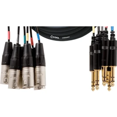 Afbeelding van Cordial Intro multicore jack symm./XLRm 8 voudig, Rean stekker, 3,0m Analoge kabels