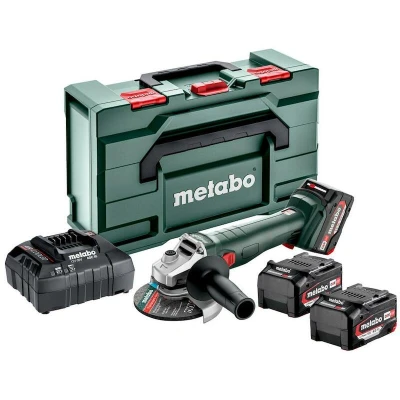 Afbeelding van Metabo W 18 L 9 125 quick set Accu haakse slijper 18V 3X4AH LI POWER 165 602249960