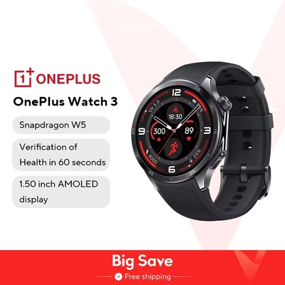 Afbeelding van Wereldwijde versie OnePlus Watch 3 Smart 1.50inches LTPO AMOLED scherm Snapdragon W5 Processor