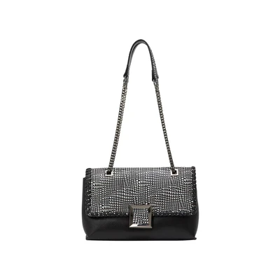 Afbeelding van faina FLAP Handtas, Dames, Maat: One Size, Black white