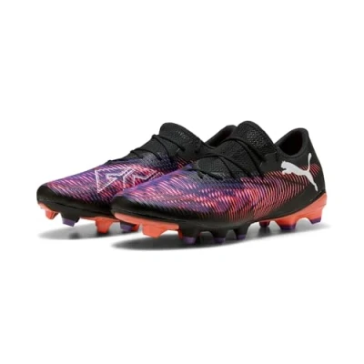 Afbeelding van Puma Future 8 Match LOW FG/AG Voetbalschoenen met kunststof noppen, Heren, Maat: 44.5, Black/white/glowing red Textiel/ synthetisch
