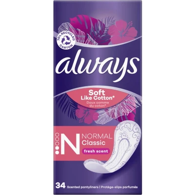 Afbeelding van Always Inlegkruisjes DailyFresh Normal 34 stuks