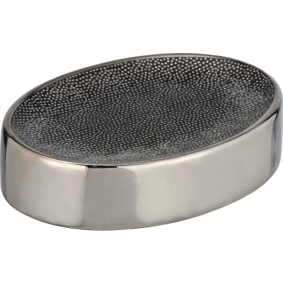 Afbeelding van Wenko Zeephouder Nuria 12 Cm Keramiek Zwart/chroom