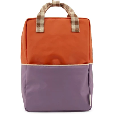 Afbeelding van Sticky Lemon Rugzak Large colourblocking orange juice + plum purple schoolbus brown