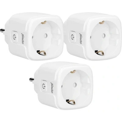 Afbeelding van Alecto Smart PLUG10 wifi tussenstekker, 16A, 3680W, 3 pack, wit White