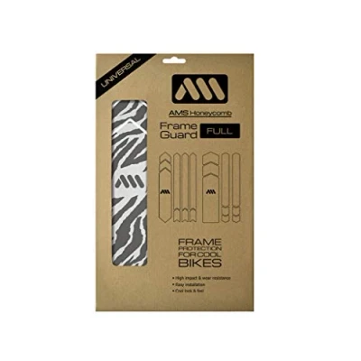Afbeelding van All Mountain Style AMS Slagvaste framebescherming Full Beschermt je fiets tegen krassen en deuken, Zebra Grijs