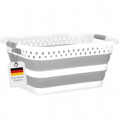 Afbeelding van König Design wasmand, opvouwbaar, 24 liter, universeel gebruik, opvouwbare multifunctionele wasmand
