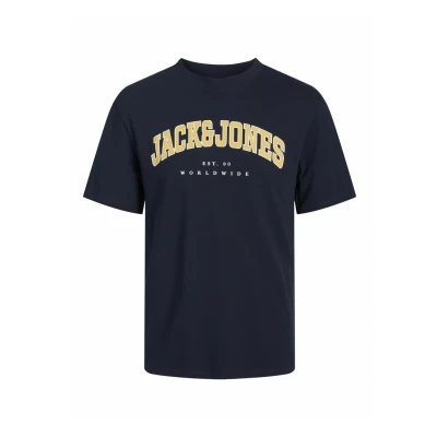 Afbeelding van Jack &amp; Jones PLUS SIZE LOGO Tshirt print, Heren, Maat: 6XL, Navy blazer