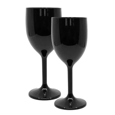 Afbeelding van Procos Plastic wijnglas, 2 stuks, herbruikbaar, feesttafelgerei voor verjaardagen, bruiloften, themafeesten