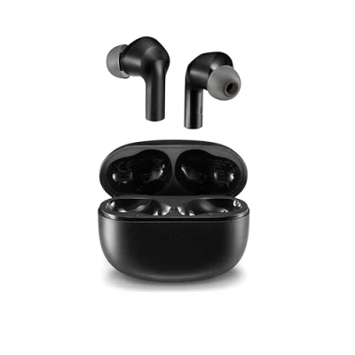 Afbeelding van Motorola Moto Buds 500 ANC True Wireless hoofdtelefoon met actieve ruisonderdrukking, Fast Pair, 20 uur speeltijd, waterdicht, USB C opladen, zwart