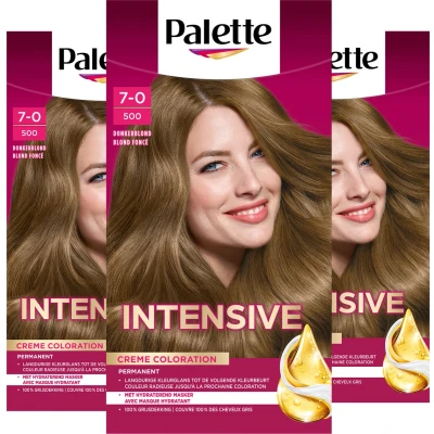 Afbeelding van Schwarzkopf Poly Palette haarkleuring voordeelverpakking 500 Donkerblond