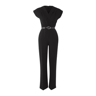 Afbeelding van Trendyol Stenen Geweven Jumpsuit Met Dubbele Rij Knopen En Wijde Pijpen Twoss21Tu0004
