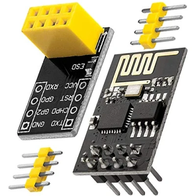 Afbeelding van AZDelivery ESP8266 01S ESP 01 Wlan WiFi Module met Breadboard Adapter compatibel Arduino Inclusief E Book!