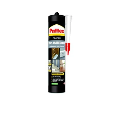 Afbeelding van PATTEX Lijm voor alle materialen, witte lijm, polymeerlijm bevestiging binnen en buiten, patroon 450 g, wit