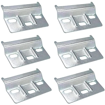 Afbeelding van GIAK Professionele dragerplaat, lengte 60 mm, verzinkt staal, zeer stabiel, kastrail met borgoot voor hangkast, 6 stuks