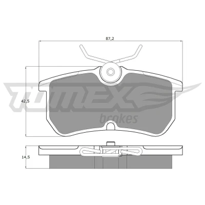 Afbeelding van TOMEX brakes TX 12 18 Remblokkenset Achteras FORD: FIESTA 6, 5, Focus Mk1 Hatchback