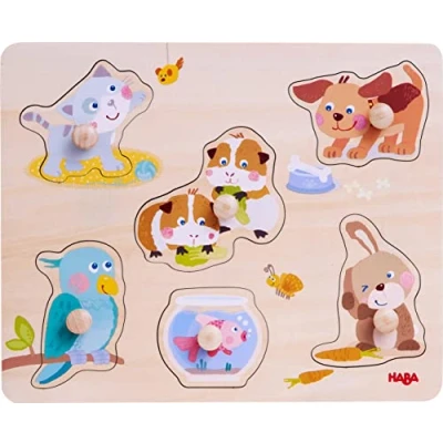 Afbeelding van HABA Inlegpuzzel Huisdieren Puzzel voor kinderen, Maat: One Size, Multi coloured
