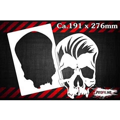 Afbeelding van Airbrush doodskop schedel sjabloon Skull Stencil