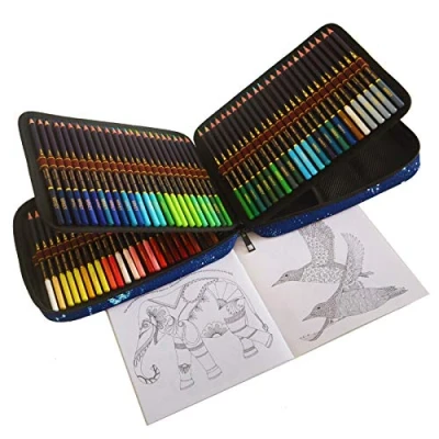 Afbeelding van Professionele kleurpotlodenset 120 kunstkleurpotloden met zachte kleurvulling, voorgeslepen, hoogwaardige kleurpotloden om te tekenen en in kleuren, perfect voor kunstenaars, volwassenen