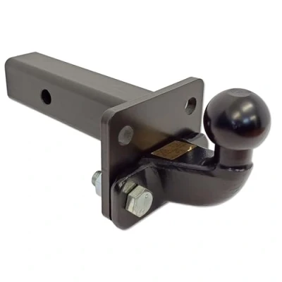 Afbeelding van XIMPLIO Adapter Heavy Duty slot voor AHK Bock Amerikaanse opname 2 inch aanhangertrekinrichting met gatenpatroon gaten 90 mm (met zwart)